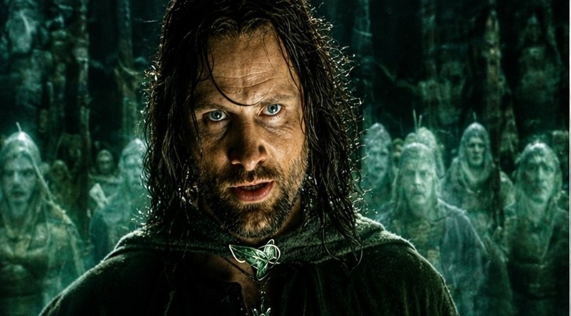 Aragorn llega con el ejercito de los muertos